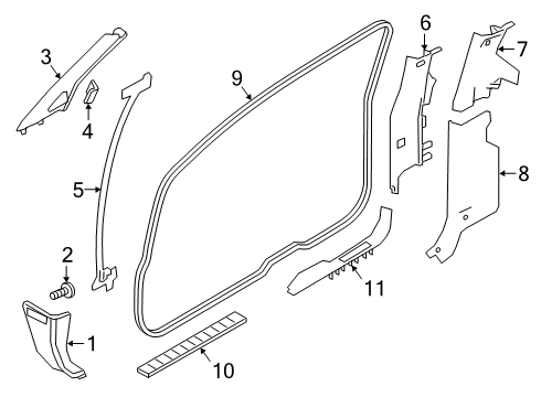 2021 Nissan Titan Interior Trim - Cab Diagram 4