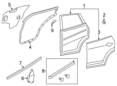 2021 Nissan Rogue Sport Door & Components Diagram 2