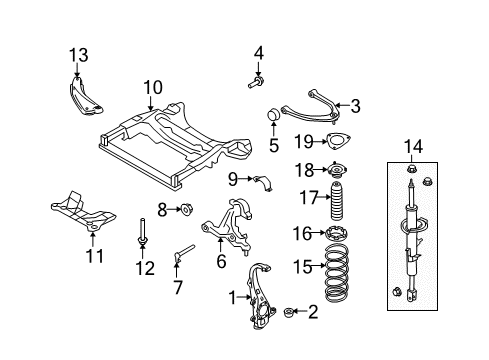 Bumper Bound Diagram for 54050-JK51A