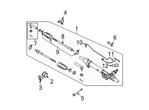 Socket-Kit Side Rod Outer Diagram for D8520-EB70A