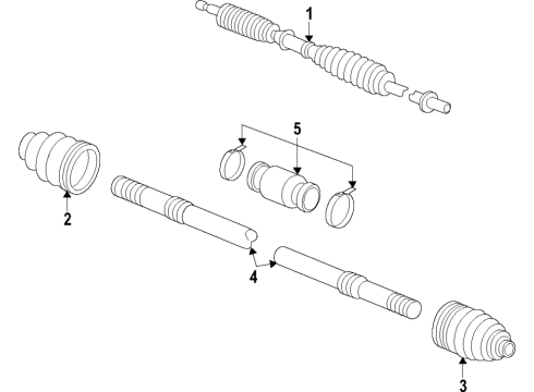 2021 Nissan Kicks Axle Shafts & Joints, Drive Axles Diagram