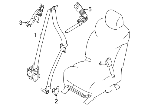 2020 Nissan Armada Front Seat Belts Diagram