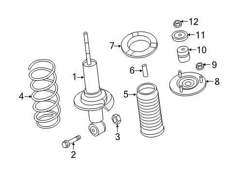 2020 Nissan NV Struts & Components - Front Diagram