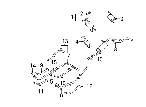 Three Way Catalyst Diagram for 208A1-4S500