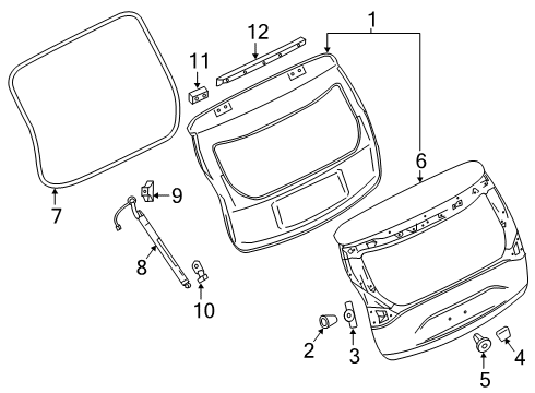 2021 Nissan Murano Lift Gate Diagram 1