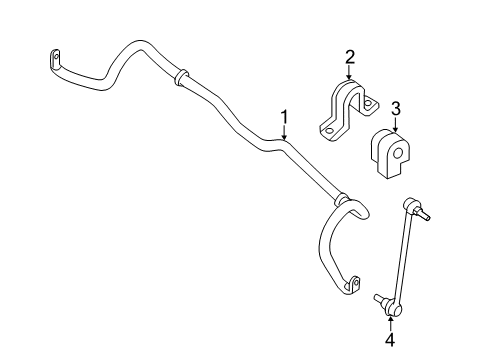 2021 Nissan Kicks Stabilizer Bar & Components - Front Diagram