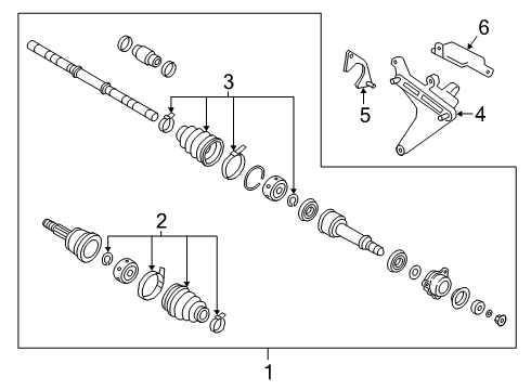 2021 Nissan Altima Drive Axles - Front Diagram