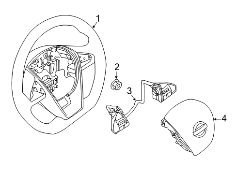 2020 Nissan Maxima Steering Column & Wheel, Steering Gear & Linkage Diagram 5