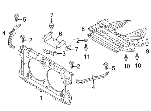 2020 Nissan Maxima Radiator Support Diagram