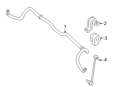 2020 Nissan Rogue Stabilizer Bar & Components - Front Diagram