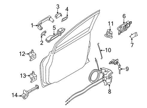 2022 Nissan Versa Front Door Diagram 3