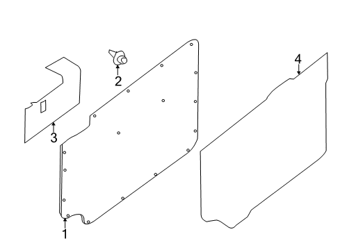 2020 Nissan NV Interior Trim - Side Door Diagram