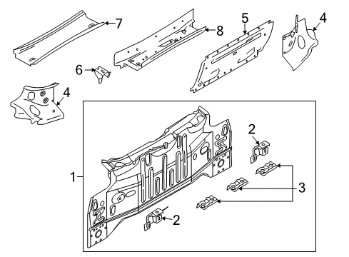 2020 Nissan 370Z Rear Body Diagram 1