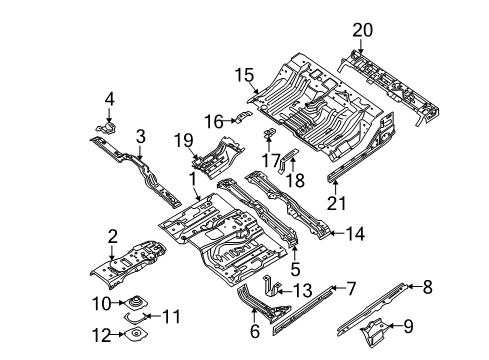 2021 Nissan Frontier Floor Diagram 1