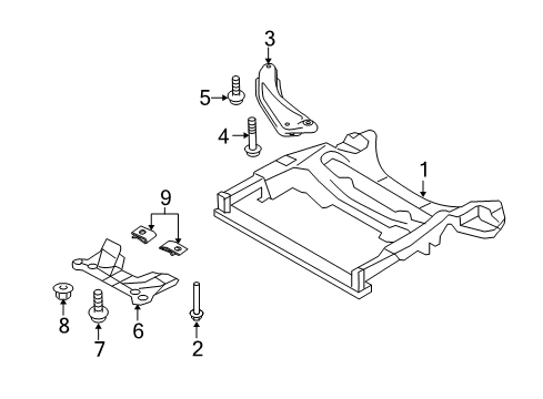 2020 Nissan 370Z Suspension Mounting - Front Diagram