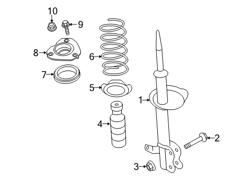 2020 Nissan Maxima Struts & Components - Front Diagram