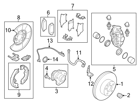 2024 Nissan Z HARDWARE KIT-REAR DISC BRAKE PAD Diagram for D4080-6GR0A