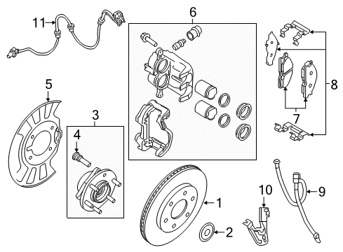 2020 Nissan Armada Front Brakes Diagram 2