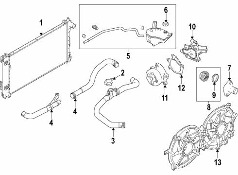 2022 Nissan Altima Cooling System, Radiator, Water Pump, Cooling Fan Diagram 4