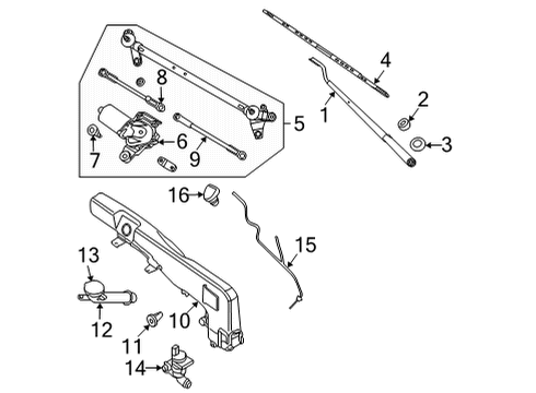 2022 Nissan Frontier Wipers Diagram