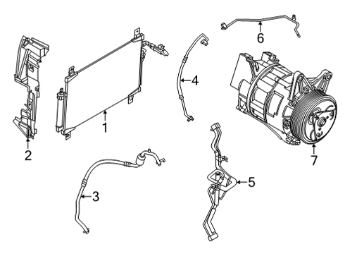 2022 Nissan Pathfinder Pipe-Front Cooler,Low Diagram for 92450-6SA0A