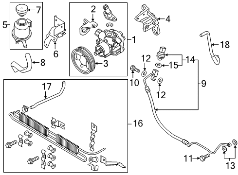 Oil Cooler Assy-Power Steering Diagram for 49790-5ZM1C