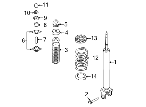 2020 Nissan Maxima Shocks & Components - Rear Diagram