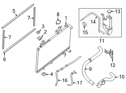 2021 Nissan Murano Radiator & Components Diagram