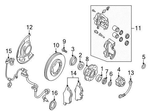 Seal Kit Disc Diagram for D1ABM-VK125