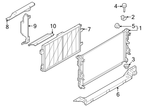 2023 Nissan ARIYA Radiator & Components Diagram