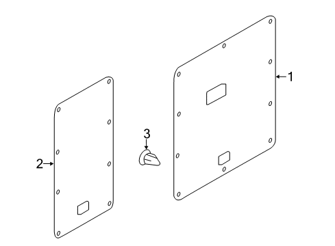 2021 Nissan NV Interior Trim - Back Door Diagram