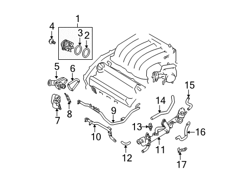 Pump Assembly Water Diagram for B1010-7Y01A