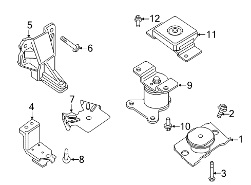 2020 Nissan NV Engine & Trans Mounting Diagram