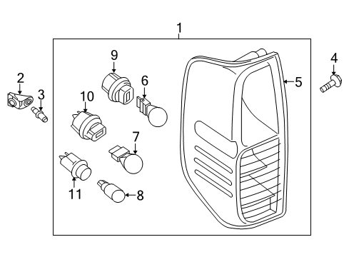 2020 Nissan Frontier Combination Lamps Diagram