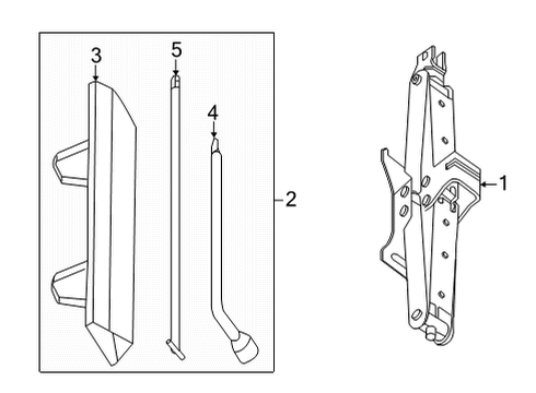 2022 Nissan Pathfinder Jack & Components Diagram