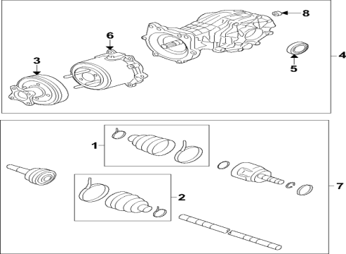 2022 Nissan Pathfinder Rear Axle, Axle Shafts & Joints, Differential, Drive Axles, Propeller Shaft Diagram