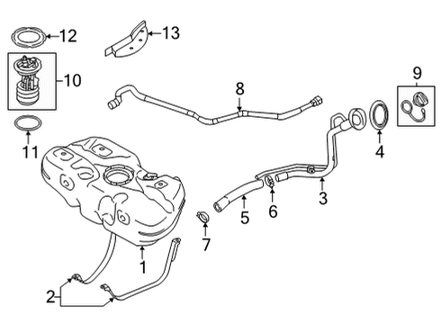 2020 Nissan Versa Fuel System Components Diagram