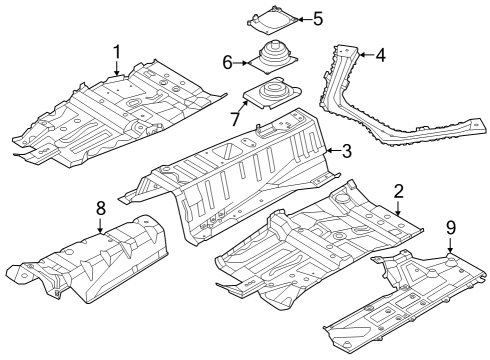 2023 Nissan Z Floor & Rails Diagram