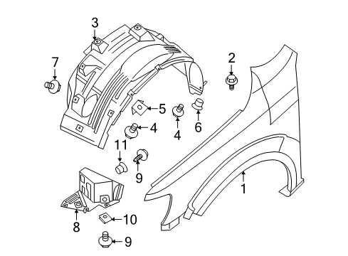 2021 Nissan NV 3500 Fender & Components Diagram