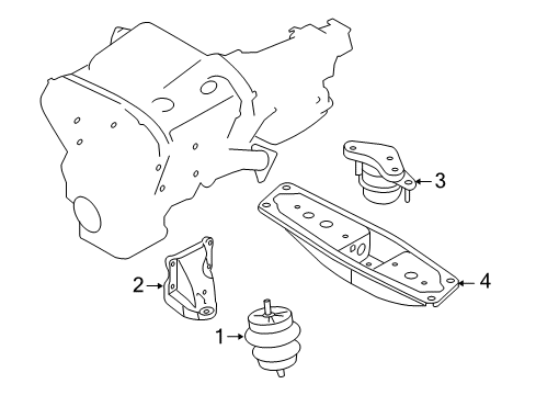 2020 Nissan 370Z Engine & Trans Mounting Diagram