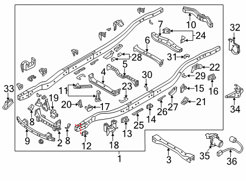 2020 Nissan Armada Frame & Components Diagram 2