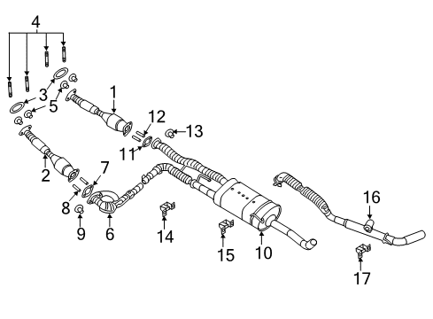 2021 Nissan Titan Exhaust Components Diagram