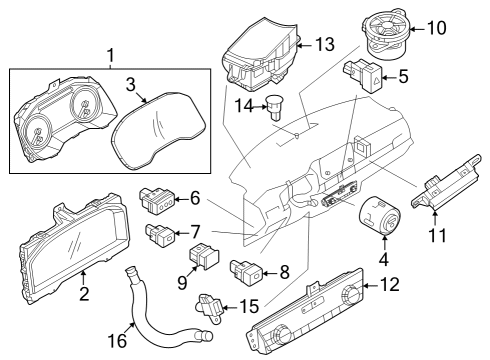 2024 Nissan Pathfinder CONTROL ASSY Diagram for 27500-6TC1D