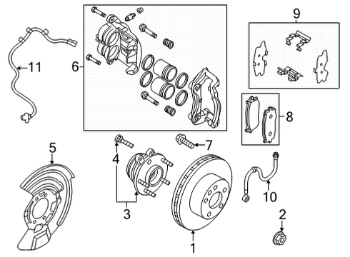 2022 Nissan Pathfinder Rotor-Disc Brake,Front Diagram for 40206-6SA0A