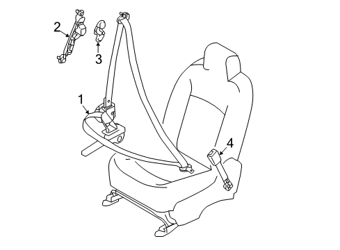 2020 Nissan Maxima Front Seat Belts Diagram