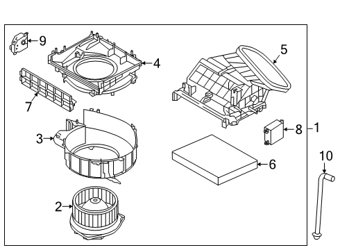 AIR FILTER KIT-AIR CONDITIONER Diagram for 27277-5NA1A