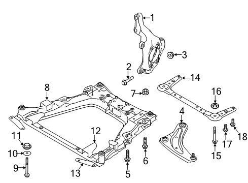 2021 Nissan Leaf Bolt Diagram for 54459-JJ40B