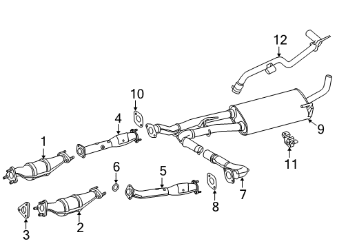 2020 Nissan NV Exhaust Components Diagram