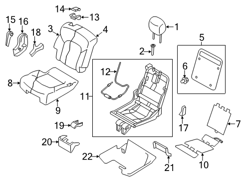 2020 Nissan Armada Second Row Seats Diagram 1