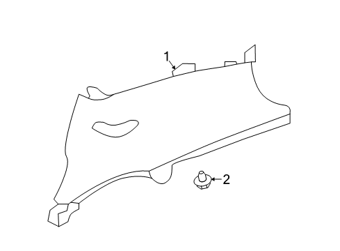 2021 Nissan Leaf Interior Trim - Quarter Panels Diagram